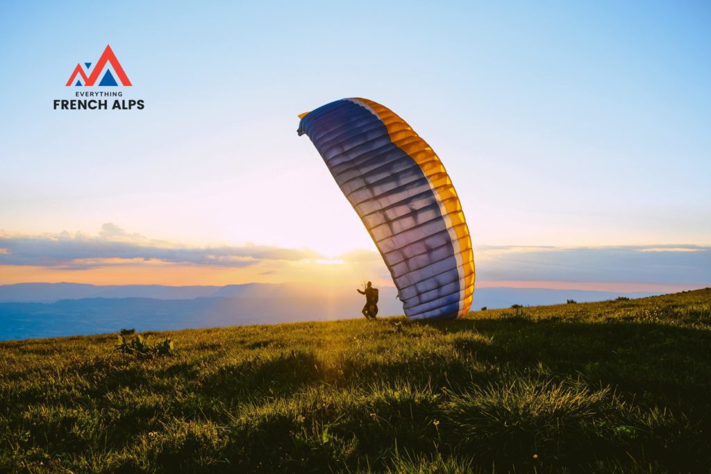 Paragliding in the French Alps is both a popular summer and winter sport.